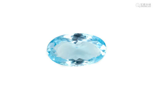 **A CERTIFICATED UNMOUNTED BLUE TOPAZ