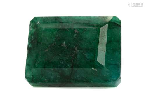 **AN IMPRESSIVE CERTIFICATED UNMOUNTED EMERALD