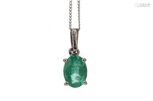 AN EMERALD PENDANT