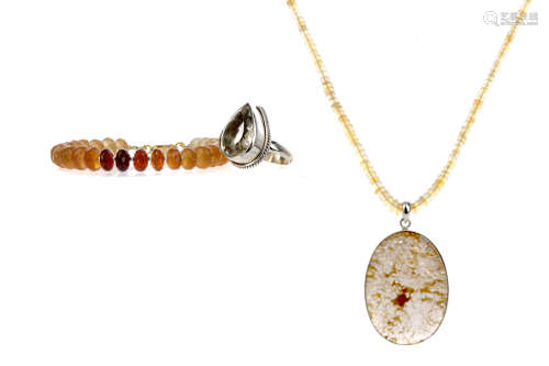 A COLLECTION OF GEM SET JEWELLERY