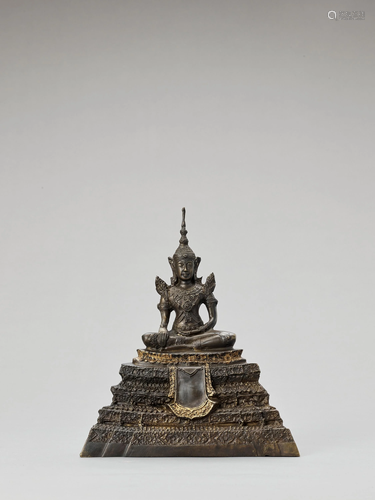 GILT BRONZE FIGURE OF SHAKYAMUNI, RATTANAKOSIN