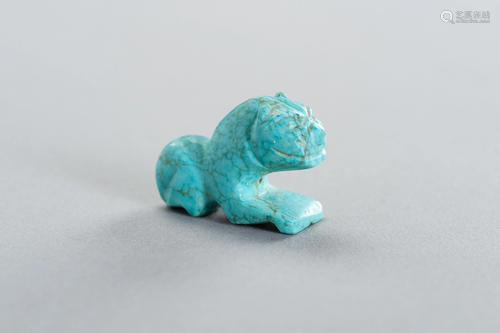 AN ANCIENT STYLE TURQUOISE TIGER AMULET