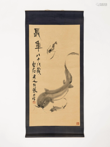 AFTER QI BAISHI (1864-1957): A SCROLL PAINTING
