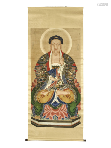 A PAINTING OF BUDDHA, QING