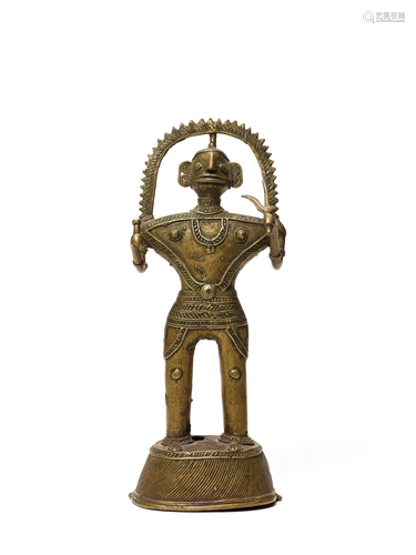 A BASTAR BRONZE OF A GODDESS