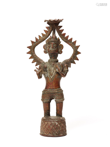 A BASTAR BRONZE OF A GODDESS