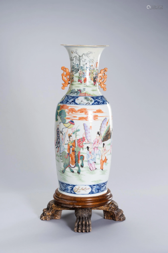 A PORCELAIN BALUSTER VASE