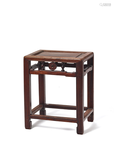 A CHINESE HARDWOOD SIDE TABLE, LATE QING DYNASTY