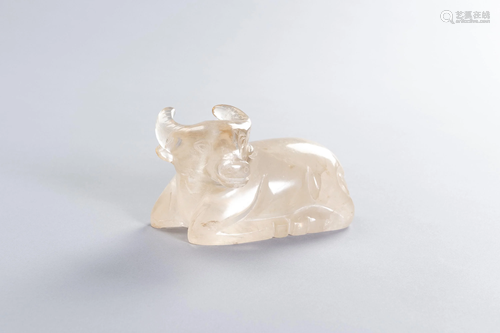 A ROCK CRYSTAL WATER BUFFALO