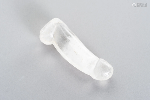 A ROCK CRYSTAL LINGAM