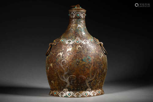 A WARRING STATES STYLE  BRONZE BOTTLE