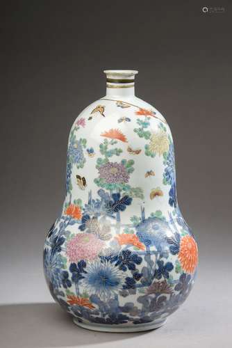 JAPON, Fukagawa, Époque TAISHO (1912-1926).Grand vase coloqu...