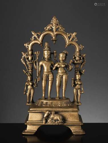 Shiva et Parvati Inde, (Andhra Pradesh / Karnataka), ca 11°-...