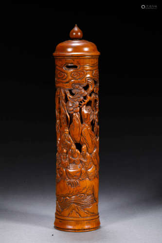 A HUANGYANG WOOD INCENSE HOLDER