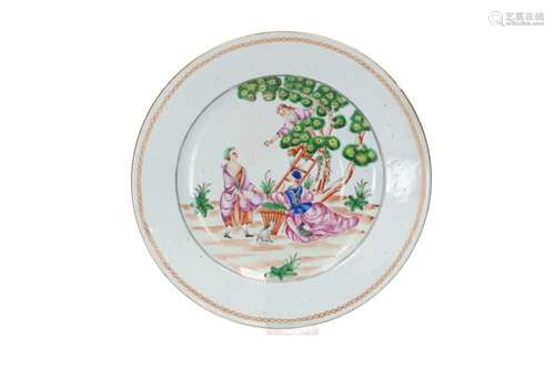 A famille rose Chine de commande porcelain dish, decorated w...