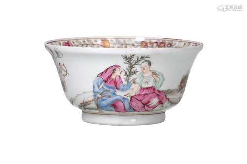 A famille rose Chine de commande porcelain bowl, decorated w...