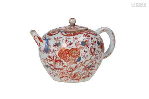 Lot of two Imari porcelain, a teapot and a milk jug, decorat...