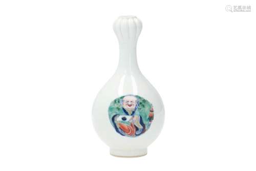 A doucai porcelain vase, decorated with a man and lingzhi. M...