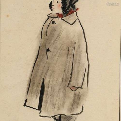 MOGILEVSKIY ALEKSANDR (1885-1980) Garçon Gouache, encre, san...