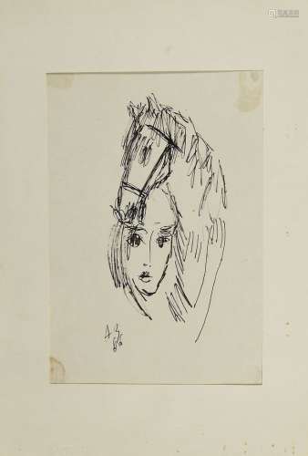 ZVEREV ANATOLY (1931-1986) LOT DE DEUX DESSINS : 1) Troïka. ...