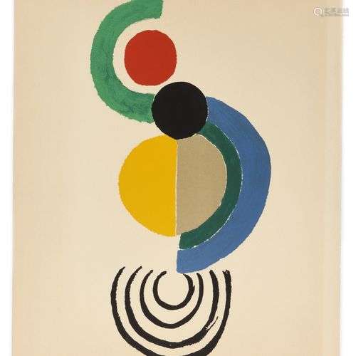 DELAUNAY SONIA (1885-1979) Abstraction Lithographie Signé et...