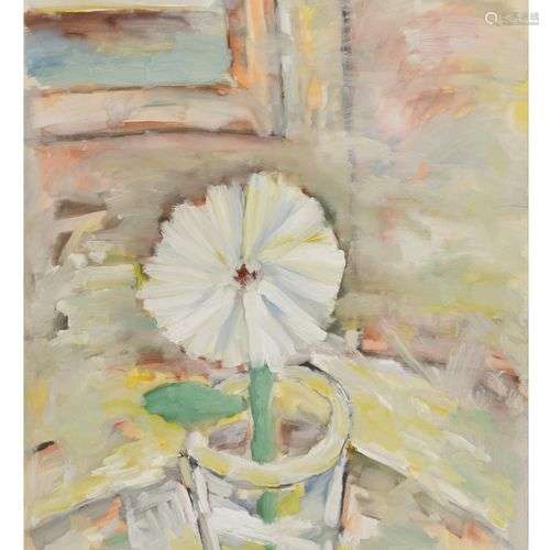 YAKOVLEV Vladimir (1934-1995) Une fleur sur la table Gouache...