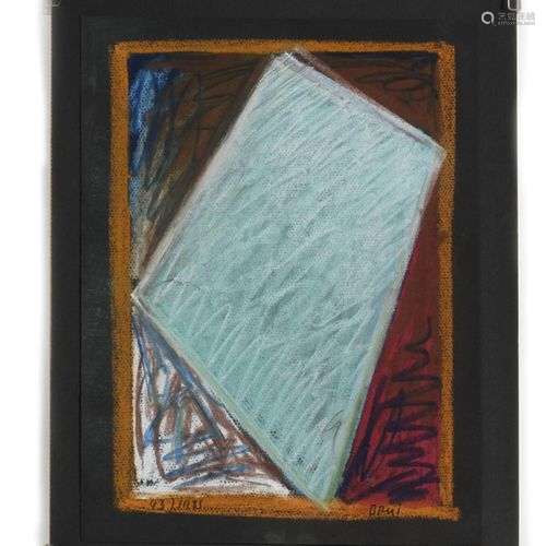 BRUÏ William (1946) Abstraction Pastel sur papier Signé et d...