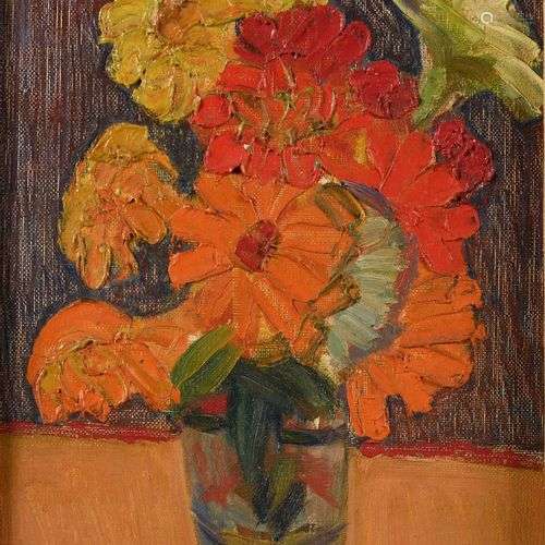 BLOND MAURICE (1899-1974) Bouquet de fleurs Huile sur toile ...