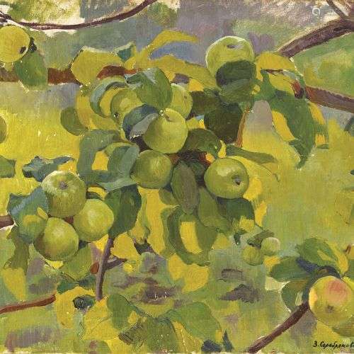 SEREBRJAKOWA Zinaida (1884-1967) Les Pommes vertes sur les b...