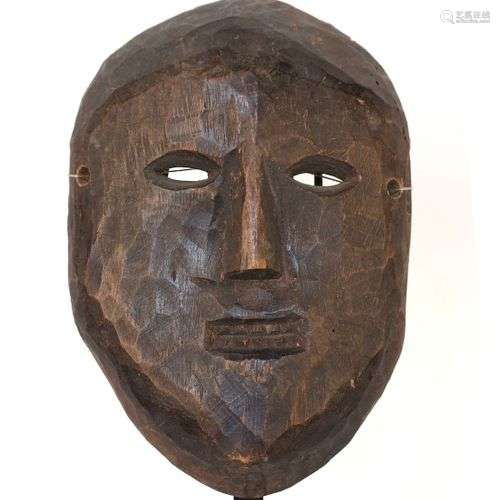 République Démocratique du Congo. Masque anthropomorphe en b...