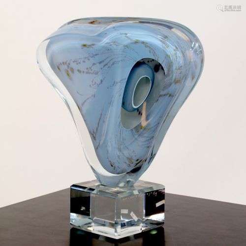 LELOUP Louis (né en 1929), composition, verre, signé, 1989, ...