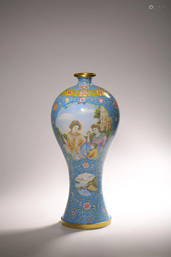 A Chinese Canton enamelled and gilt bronze Meiping