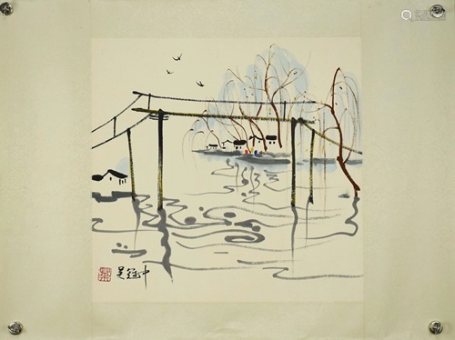 A Chinese scroll, Wu Guanzhong's 