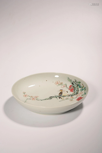 A famille rose porcelain plate, with Yongzheng mark, -