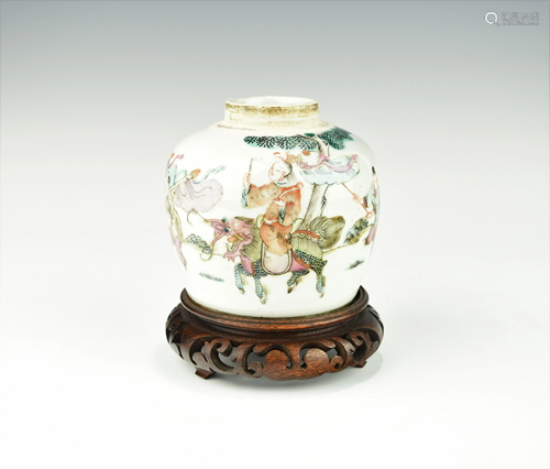 A CHINESE FAMILLE ROSE JAR