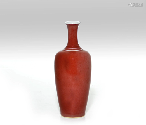 A RARE CHINESE COPPER-RED VASE