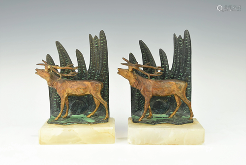 A PAIR OF VINTAGE BOOKENDS