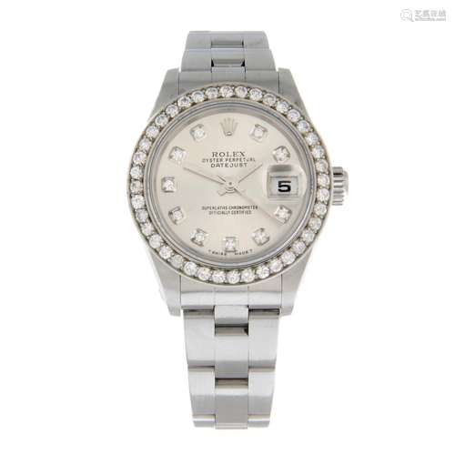 ROLEX - an Oyster Perpetual Datejust bracelet watch.