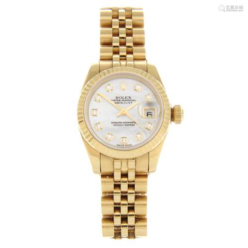 ROLEX - an Oyster Perpetual Datejust bracelet watch.