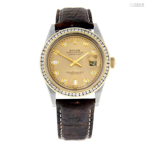 ROLEX - a Oyster Perpetual Datejust wrist watch.