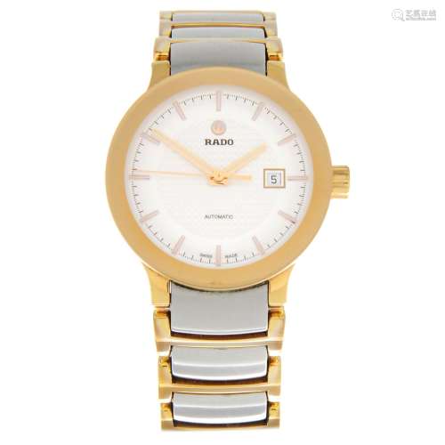 RADO - a Centrix bracelet watch.PVD coated ceramic case with...