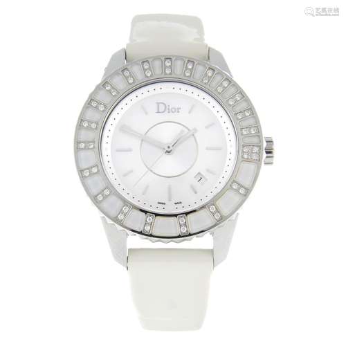 DIOR - a stainless steel Christal wrist watch.