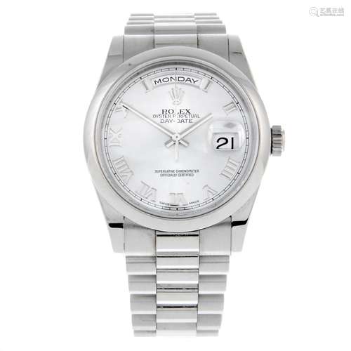 ROLEX - an Oyster Perpetual Day-Date bracelet watch.