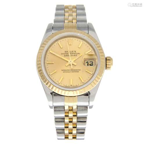 ROLEX - an Oyster Perpetual Datejust bracelet watch.