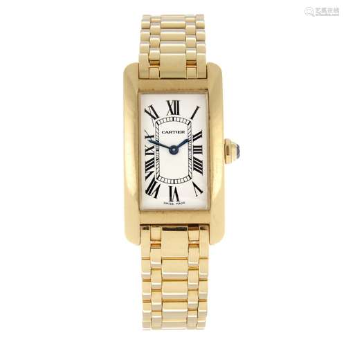 CARTIER - a Tank Americaine bracelet watch.