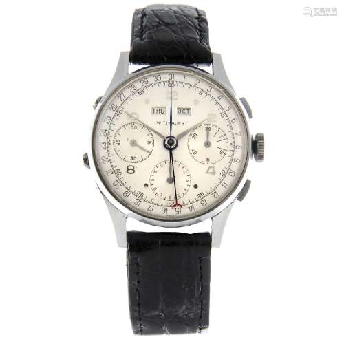 WITTNAUER - a triple date chronograph wrist watch.