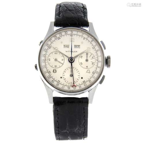 WITTNAUER - a triple date chronograph wrist watch.