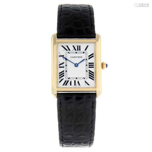 CARTIER - a Tank Solo wrist watch.