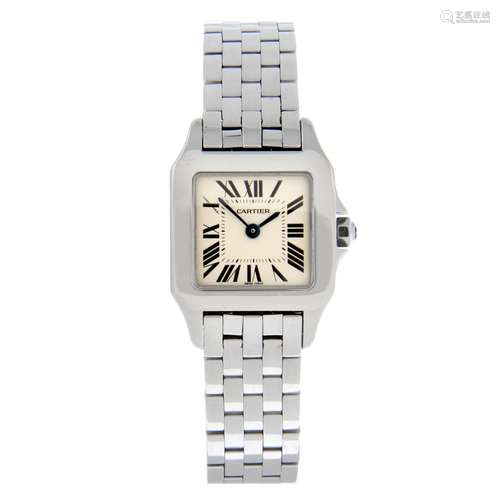 CARTIER - a Santos Demoiselle bracelet watch.