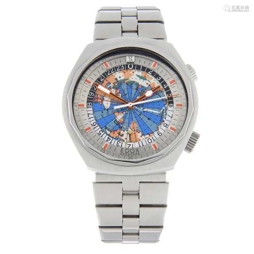 EDOX - a World Time Geoscope 42 bracelet watch.